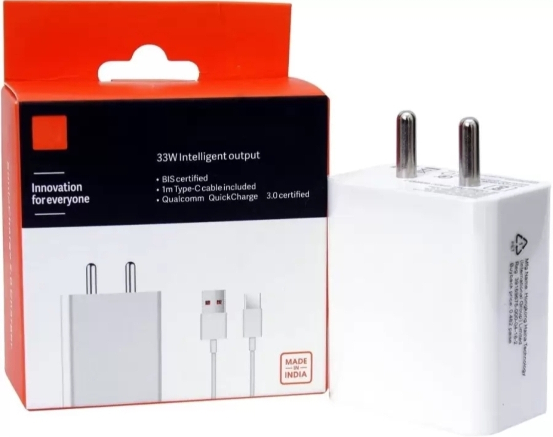 33W Super VOOC Fast Charger Adapter with USB to Type-C Cable Included
