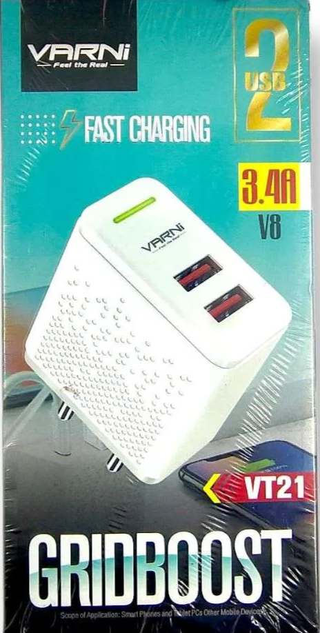 Varni charger 3.4 amp. 2 USB charger.