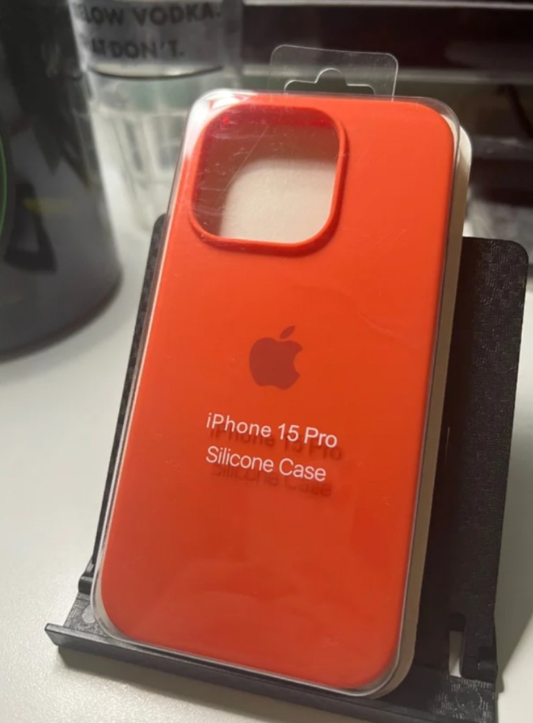 I phone 15 pro max silicon case orange colour