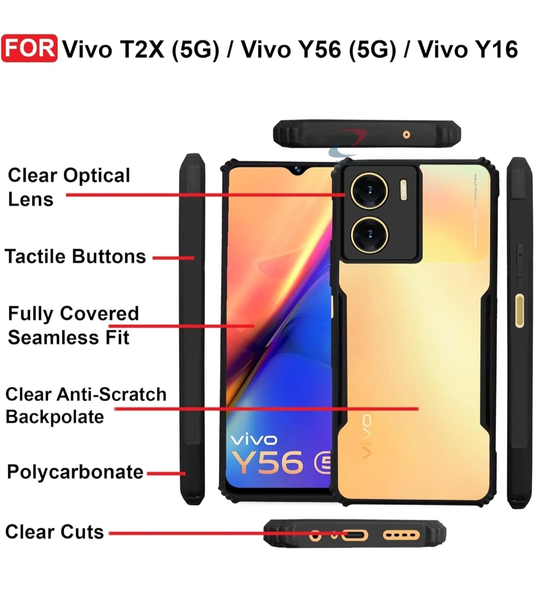 Vivo T2X / Y56 / Y16 Cover | Camera Protection Shockproof