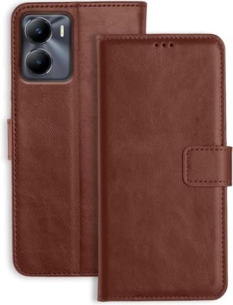 Orosky Vivo Y56 5G Flip Cover | Leather Finish | Inside Pockets & Stand | Shockproof Wallet Style Magnetic
