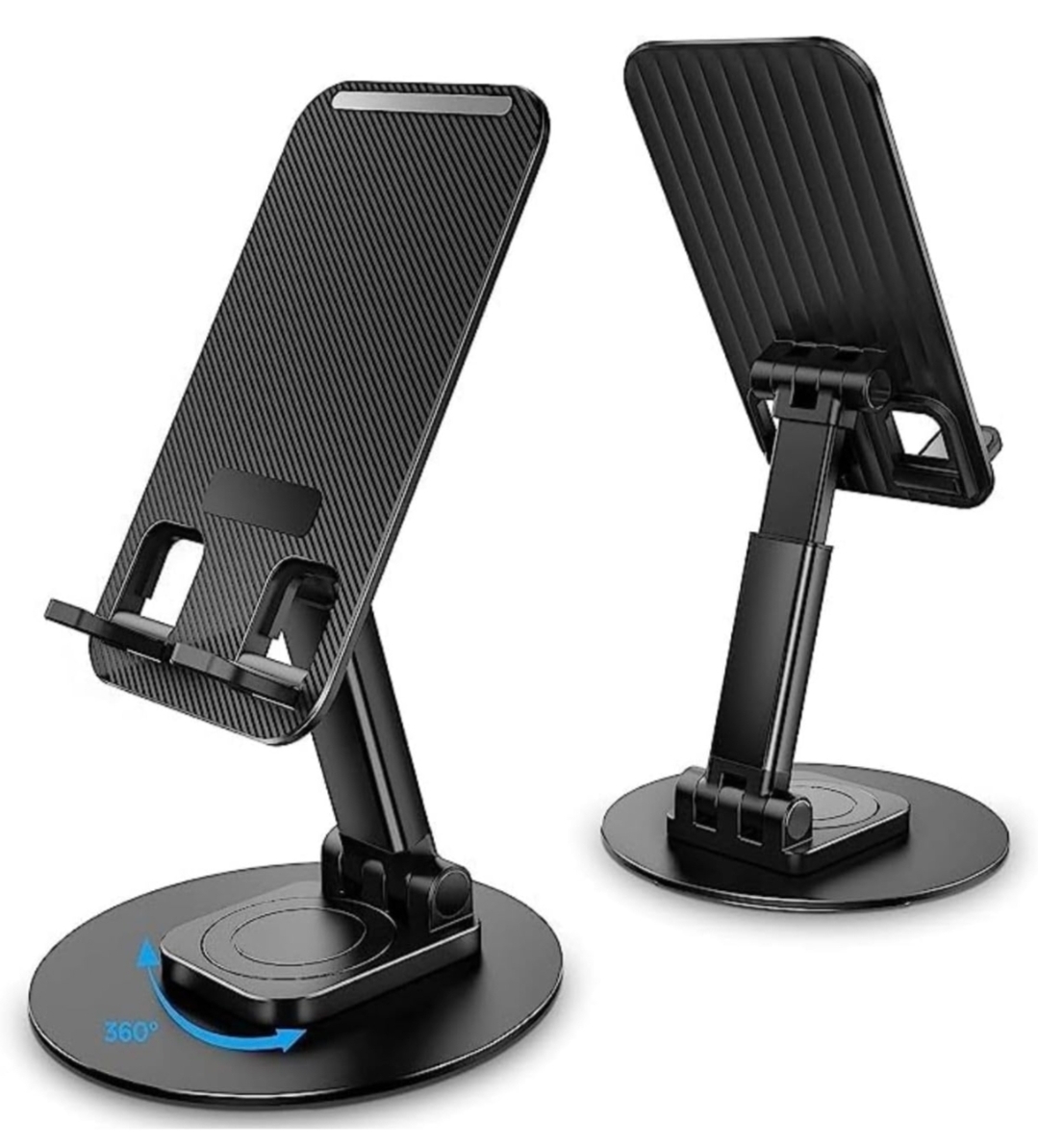 Prolet Mobile Stand Holder for Desk Sturdy,Anti-Slip,Height Angle Adjustable Mobile Holder Cellphone Holder Compatible (Black)
