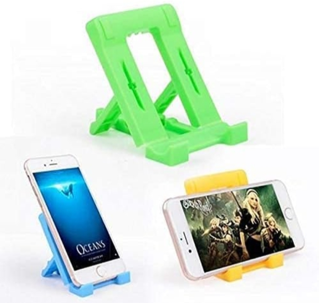  (Pack of 1) Universal Portable Foldable Holder Fold Stand for All Kinds of Mobile Phones Multi Color