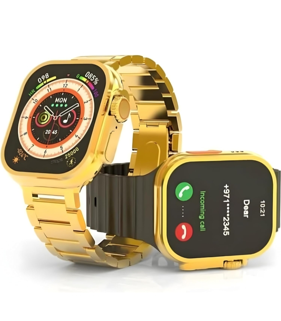 Golden Watch Ultra 8 Smart Watches, gold