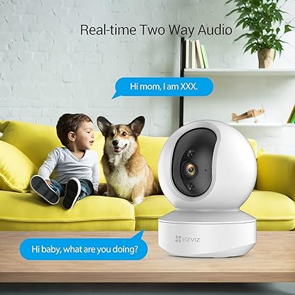 EZVIZ Wireless Indoor Wifi Security Camera with App, Alexa & Google Control, 2.4GHz, Pan Tilt 360°, Baby Monitor, 1080P, Motion Detection, Auto Tracking, Two Way Talk, Alarm, Night Vision (TY1)