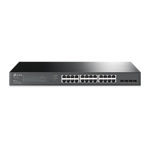 JetStream 28-Port Gigabit Smart Switch with 24-Port PoE+ tp link swicth rounter